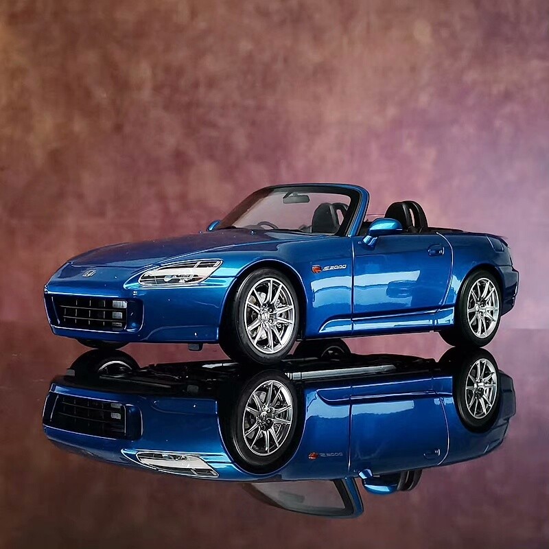 MH 1: 18 Honda Honda S2000 AP2 Alloy Full Open Collection Static Car Model Blue Brand New
