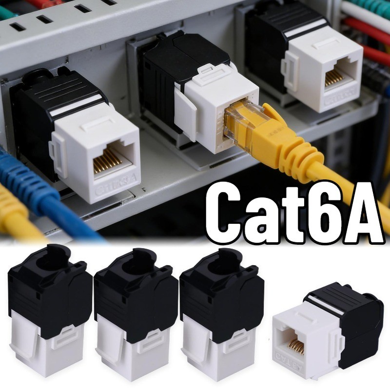Cat6A Network Modular Outlet - T568A/B Net-work Cable Extension - อะแดปเตอร์แผงแพทช์ - Ethernet Jack