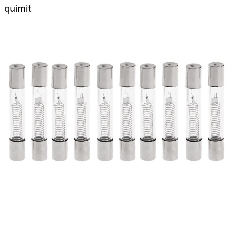 QUIM 10x 5KV 0 8A 800MA ไมโครเวฟแรงดันไฟฟ้า Quick Blow ฟิวส์ Glas Tube เปลี่ยน