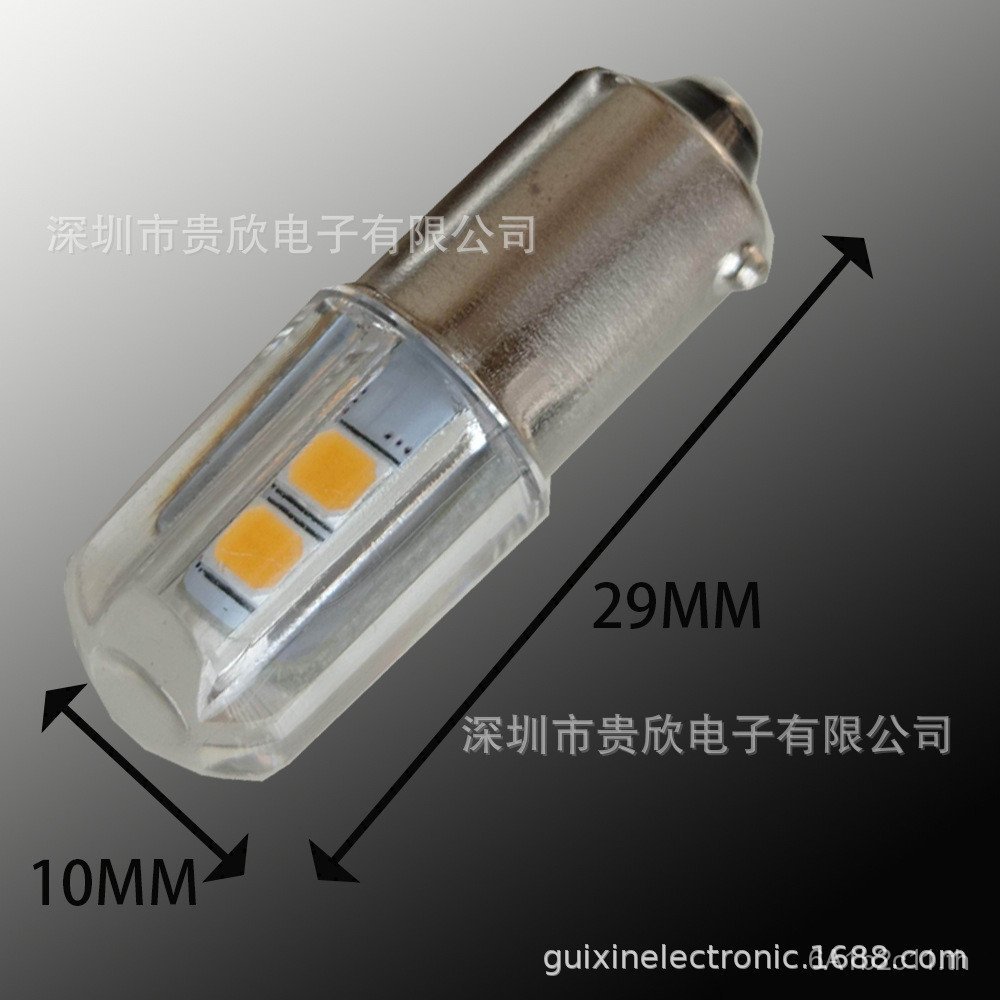 BA9S 6V 12V 24V LED รถหลอดไฟขนาดเล็ก BAX9S LED BAY9S LED เครื่องมือหลอดไฟ