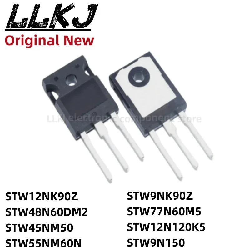 5pcs STW12NK90Z STW48N60DM2 STW45NM50 STW55NM60N STW9NK90Z STW77N60M5 STW12N120K5 STW9N150 ทรานซิสเต