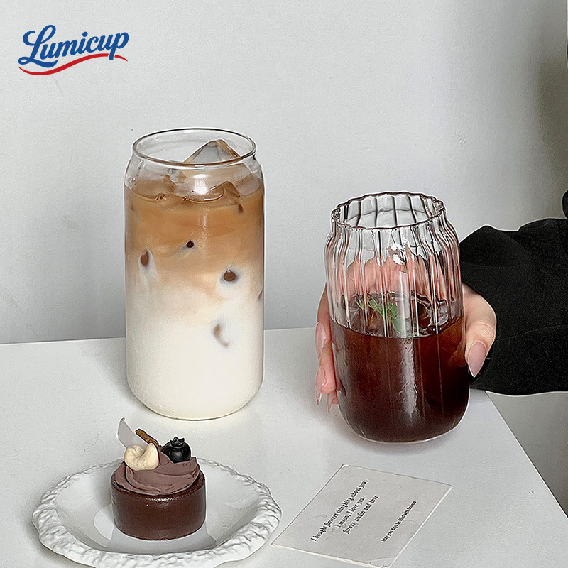 แก้วกระจกทรงกระป๋อง 2แบบ | แก้วกาแฟไทย แก้วกาแฟเย็น แก้วน้ำผลไม้ กระจกคุณภาพสูง ไม่มีตะกั่ว พร้อมส่ง
