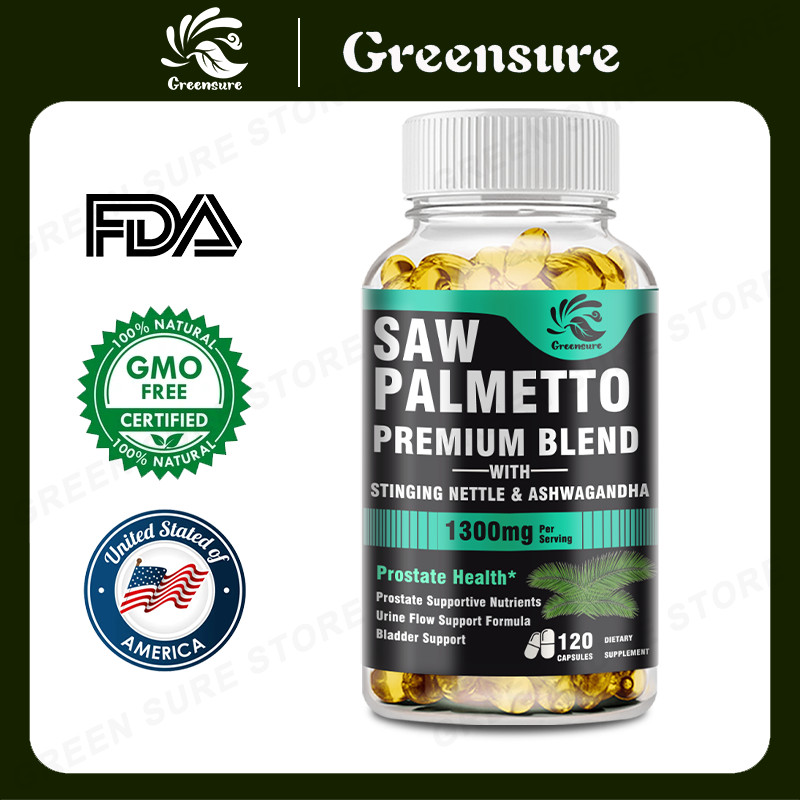 Saw Palmettoอาหารเสริมพร้อมสารสกัดจากเมล็ดฟักทอง-DHT Blockerสุขภาพและต่อมลูกหมากปัสสาวะ