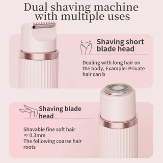 2in1 เครื่องกำจัดขนไฟฟ้าสำหรับผู้หญิง เครื่องกำจัดขนสตรี สําหรับผู้หญิง ขนาดพกพา รักแร้ ใบหน้า ขนขา งานง่าย ปลอดภัย