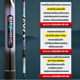 COD คันเบ็ดตกปลา เบ็ดตกปลาคาร์บอน 5H 6H 8H วีรนุ่ม เบาสุด แข็งแรง ทนทาน คาร์บอนแท้ เหมาะสำหรับนักตกปลามืออาชีพ
