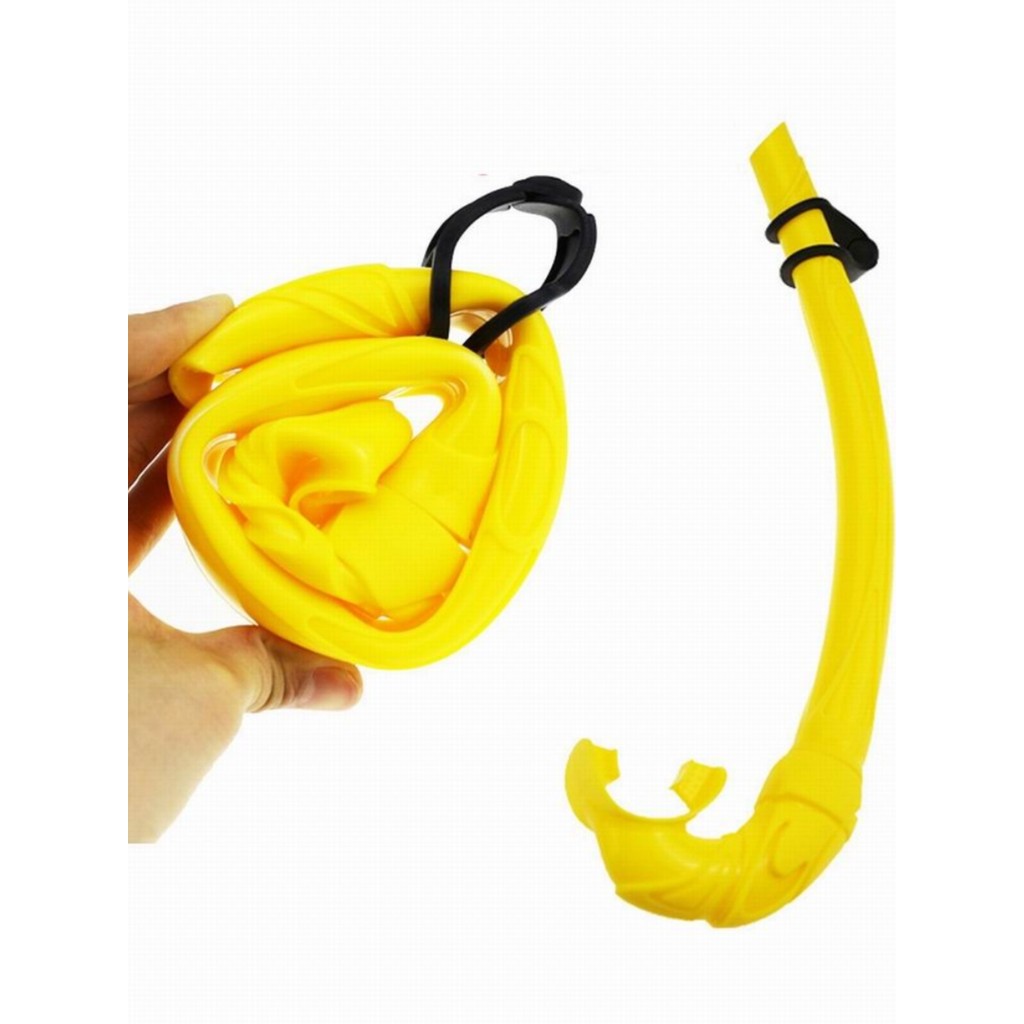 Professional Rollable Snorkel ผู้ใหญ่ Full Wet Diving Snorkel เด็กว่ายน้ําระบายอากาศการฝึกอบรม Equip