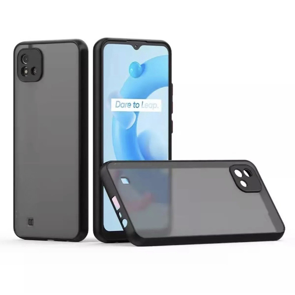 Case FOR Realme C11 2021 เคสกันกระแทก ปุ่มสีผิวด้าน  C11-2021 เคสกันกระแทก ขอบนิ่มหลังแข็ง