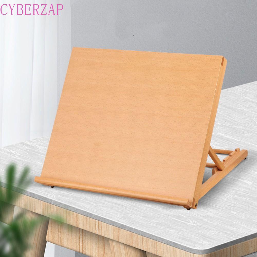 CYBERZAP Beech Wood Table Stand, Adjustable Multifunctional Art Painting Stand, Markers Storage Prof