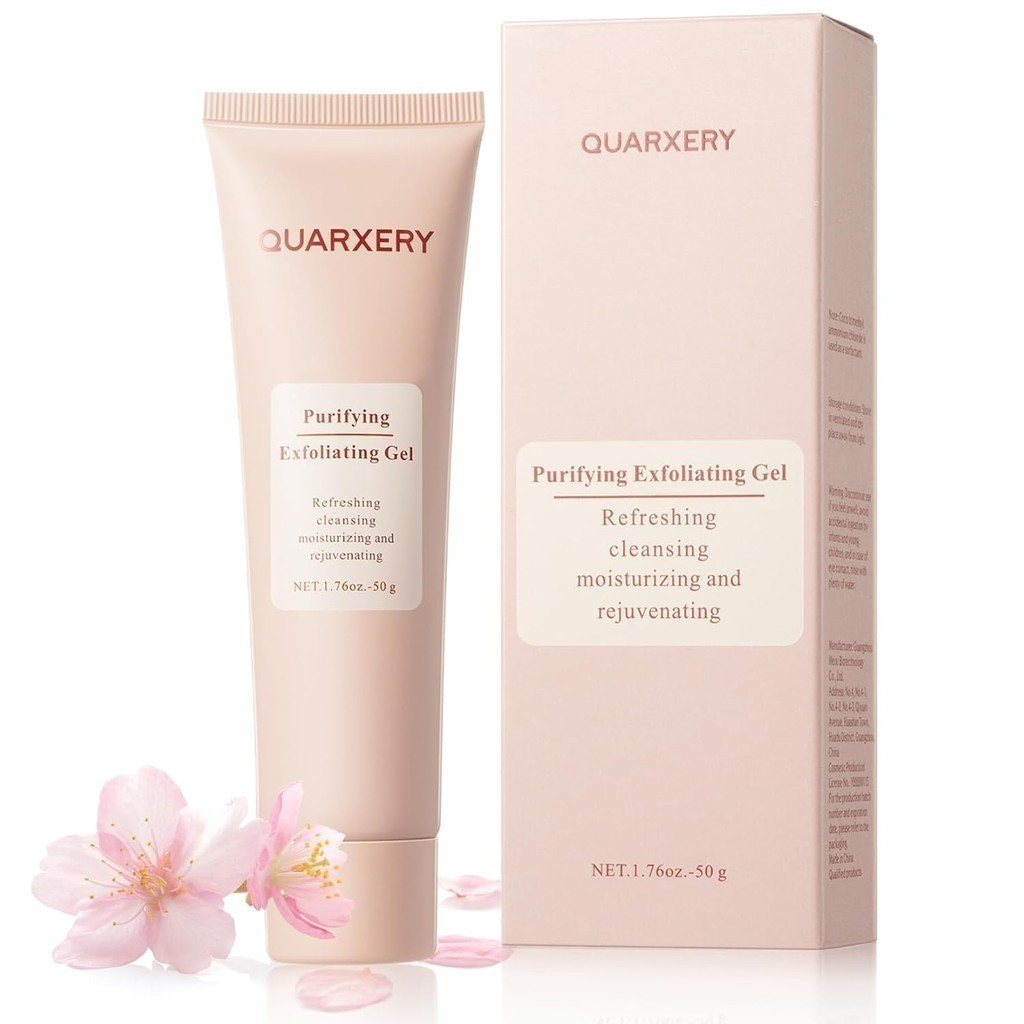 เจลขัดผิวบริสุทธิ์: Face Facial Exfoliator Cleanser - Quarxery Exfoliating Gel ล้างหน้าสําหรับทุกสภา