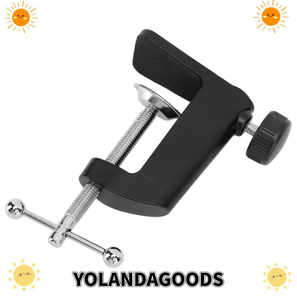 YOLANDAGOODS1 Desk C Clamp, 2.4 นิ้ว 61 มม.วัสดุอลูมิเนียม Table Mount Clamp, แคลมป์โลหะทนทานขนาดเปิ