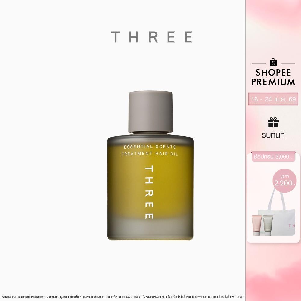 THREE Essential Scents Treatment Hair Oil 30mL ทรี เอสเซ็นเชียล เซนท์ส ทรีทเมนท์ แฮร์ ออยล์
