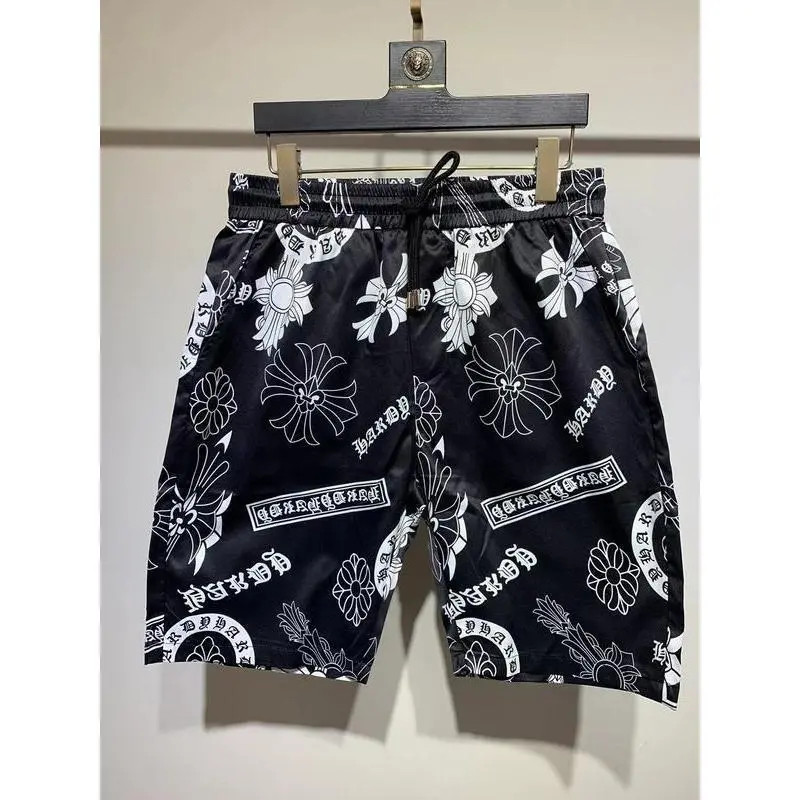 CHROME HEARTS7022 กางเกงกีฬาขาสั้นทรงหลวมสําหรับผู้ชายสไตล์ใหม่แฟชั่นลําลองแห้งเร็ว