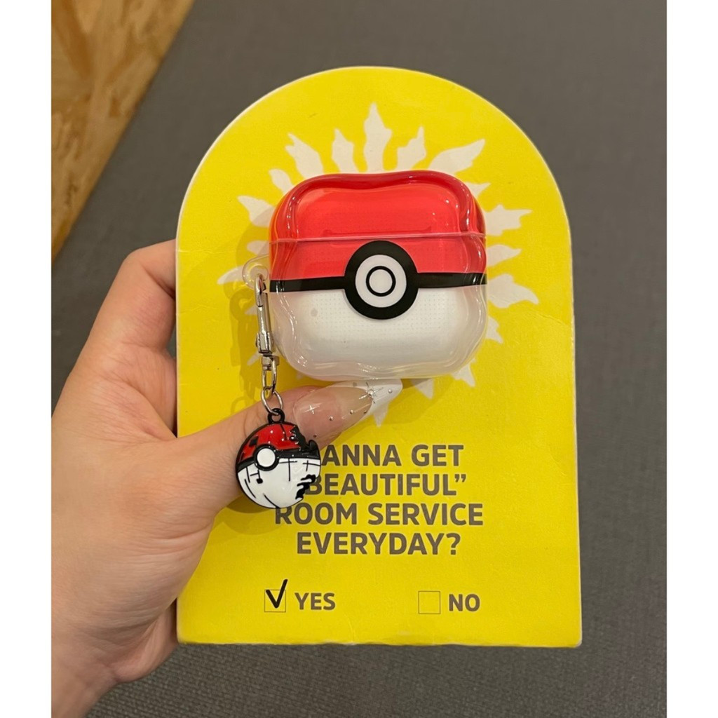 [คลังสินค้าพร้อม] เคสหูฟัง Pokémon Poké Ball เหมาะสําหรับ AirPods Pro3/AirPods4 เคสป้องกันเครื่องประดับกันกระแทก
