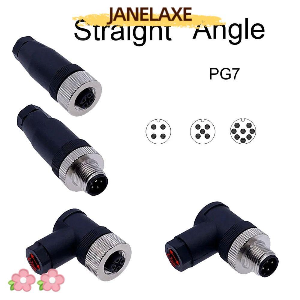 JANELAXE932JN M12 ขั้วต่อเซ็นเซอร์, ปลั๊กเซ็นเซอร์ชายหญิงซ็อกเก็ต M12 ปลั๊กการบิน, ขั้วต่อเซ็นเซอร์ป