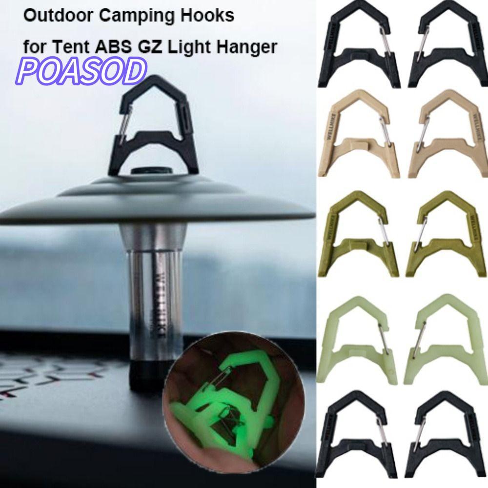MAYSHOW Outdoor Camping Hooks, ABS 4.5*4 ซม.เต็นท์ GZ Light Hanging, 4 สี Camping โคมไฟแขวนหัวเข็มขั