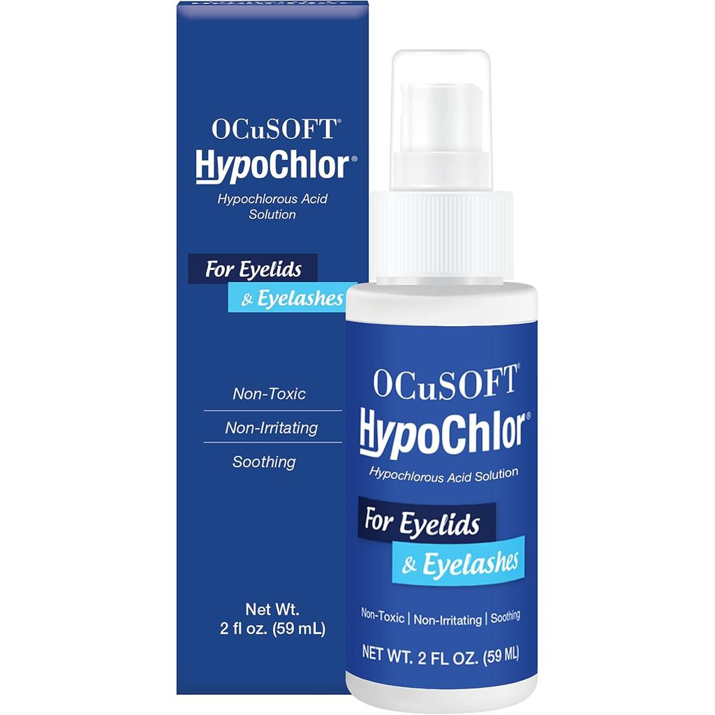 OCuSOFTHypoChlorSpray-Non-IrrtingHypochlorousAcidSpray&EyelidCleanserSolutionTeOil&Debris-2floz