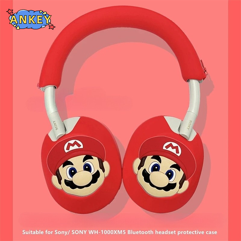 Compatible with Sony WH-1000XM6 WH-1000XM5 Case Protective Silicone Cute Cartoon Covers Wireless hea