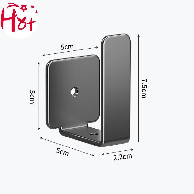 GE ที่วางรางปลั๊กไฟเราเตอร์แบบติดผนังเหล็กคาร์บอนมัลติฟังก์ชั่น อินเตอร์เน็ตไร้สาย ที่วางแร็คประหยัดพื้นที่เจาะผนังวงเล็บสนับสนุนสี่เหลี - รูปที่ 3