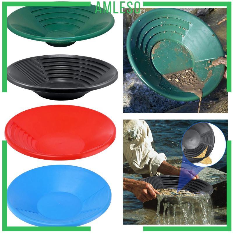 [Amleso] 15" Dual Riffle Panขุดลอก Prospecting River Tool ในพื้นที่ภูเขา