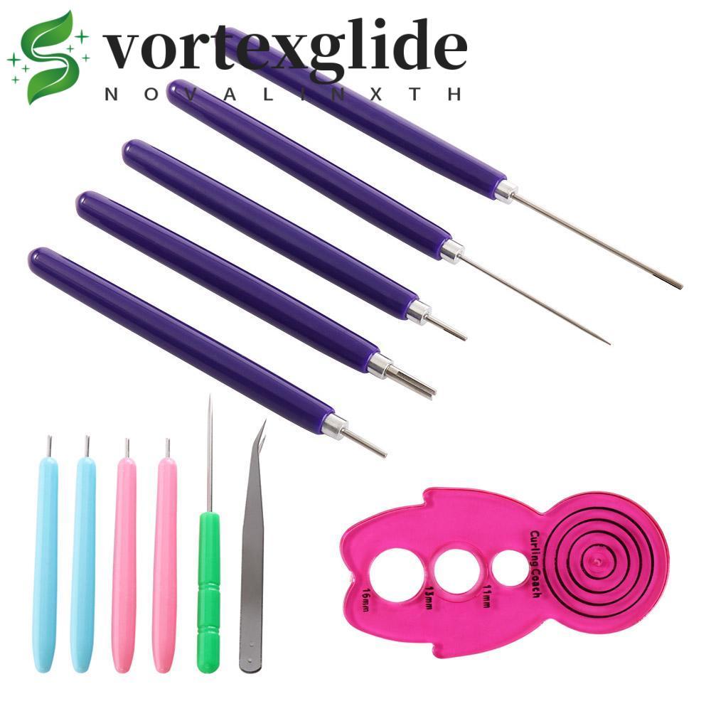 VORTEXGLIDE 12PCS Quilling Needle Kit, Paper Craft Paper Curling Paper Quilling Slotted Pen Multi ขน