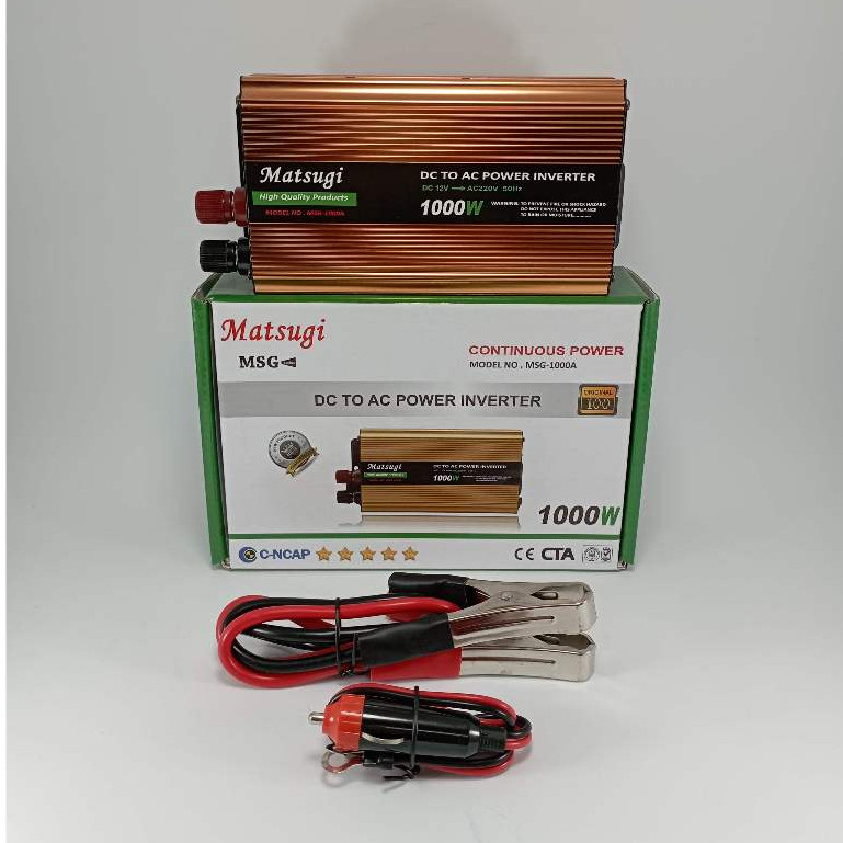 POWER INVERTER MATSUGI MSG 350 A, MSG 500 A, MSG 1000 A POWER 350 วัตต์ 500 วัตต์ 1000 วัตต์ต้นฉบับ