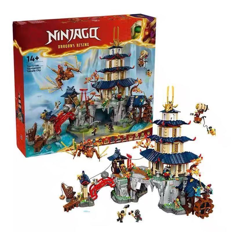 เข้ากันได้กับ Lego Phantom Ninja Series 71814 Arena Temple City ประกอบของเล่นของขวัญ