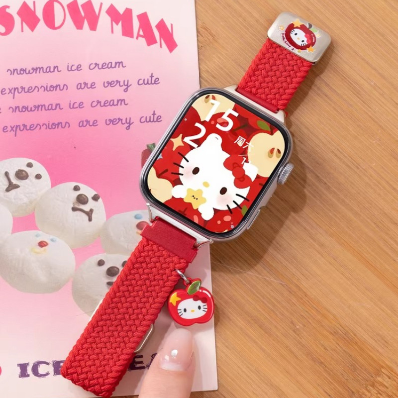แมวน่ารักตกแต่งห่วงไนลอนสายรัดแม่เหล็กสําหรับ Huawei Watch Fit 4 Pro Smartwatch Band สายรัดข้อมือสําหรับ Huawei Watch Fit 3 4 อุปกรณ์เสริม
