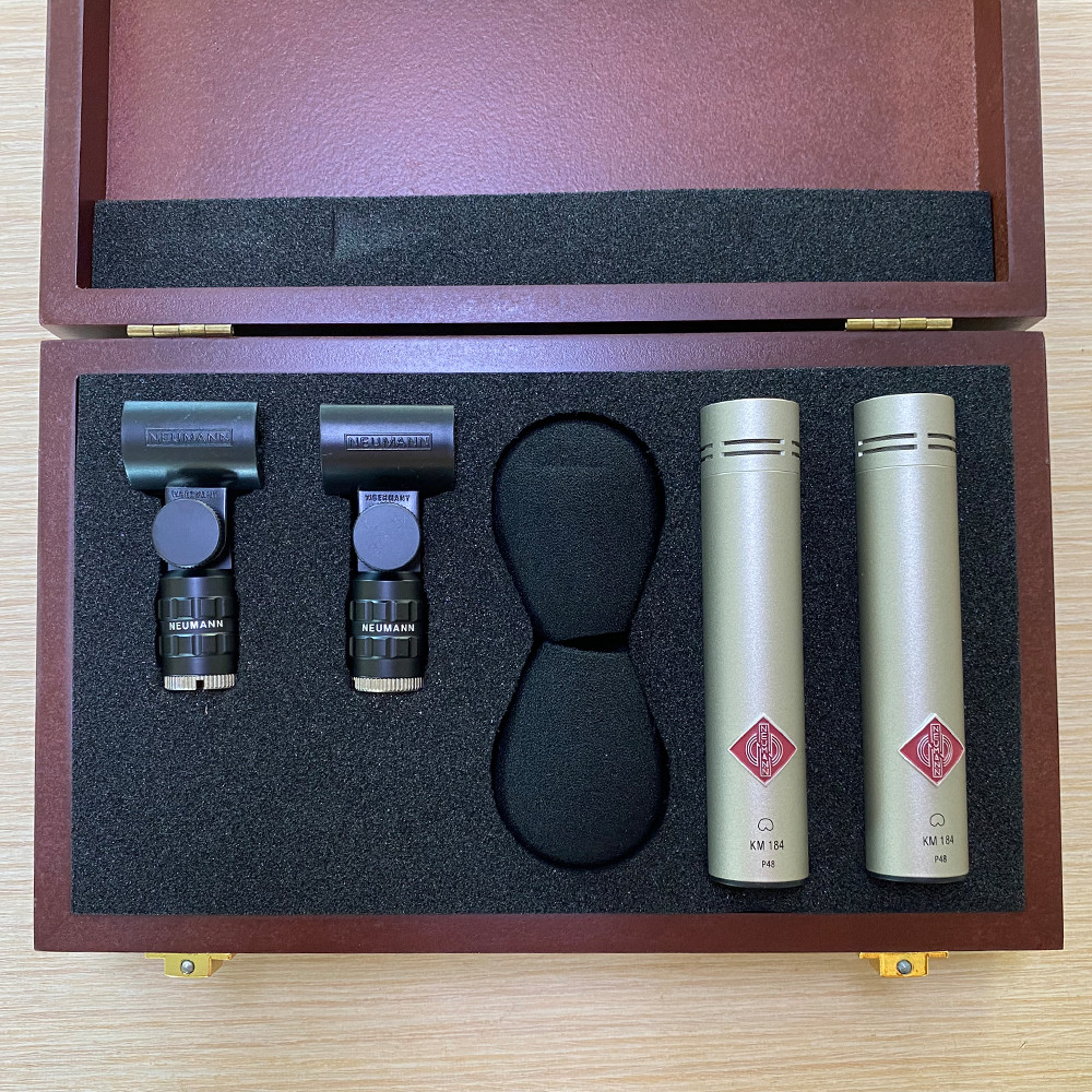 Neumann KM184 ไมโครโฟนขนาดเล็ก ไมโครโฟนคอนเดนเซอร์ไดอะแฟรมขนาดเล็กแบบ State-of-the-art, ชุดสเตอริโอ 