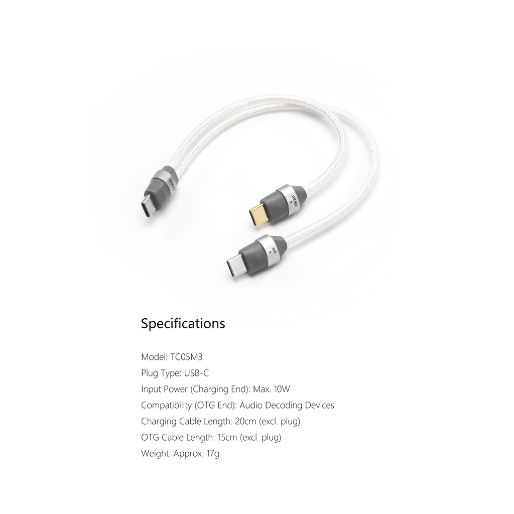 DdHiFi TC05M3 ปลั๊ก USB-C คู่พร้อมสายชาร์จ OTG ถอดรหัสเสียงและชาร์จ 2-in-1 ราคา ถูกที่สุด ดีลบีเคเค แกลเลอรีภาพที่ 9