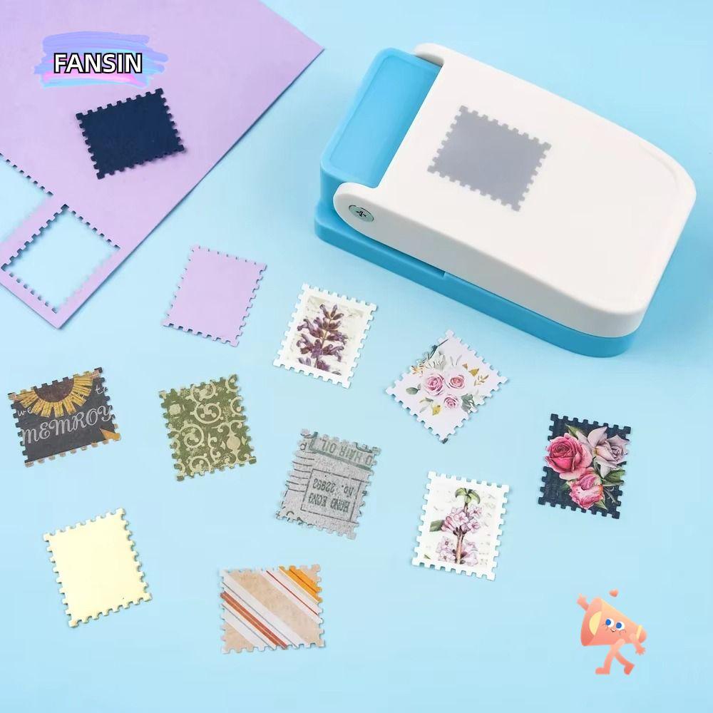 FANSIN Stamp Border Punch, ลายนูนแสตมป์งานฝีมือ DIY ประหยัดแรงงาน| แบบพกพา Embosser ประณีตแสตมป์ฟัน Puncher สําหรับกระดาษ Crafting Scrapbooking