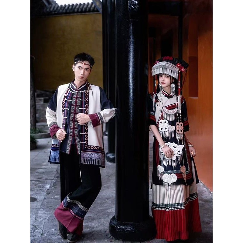 ชุด Miaozhai Xichang แบบดั้งเดิม สไตล์การเดินทางและแสดง