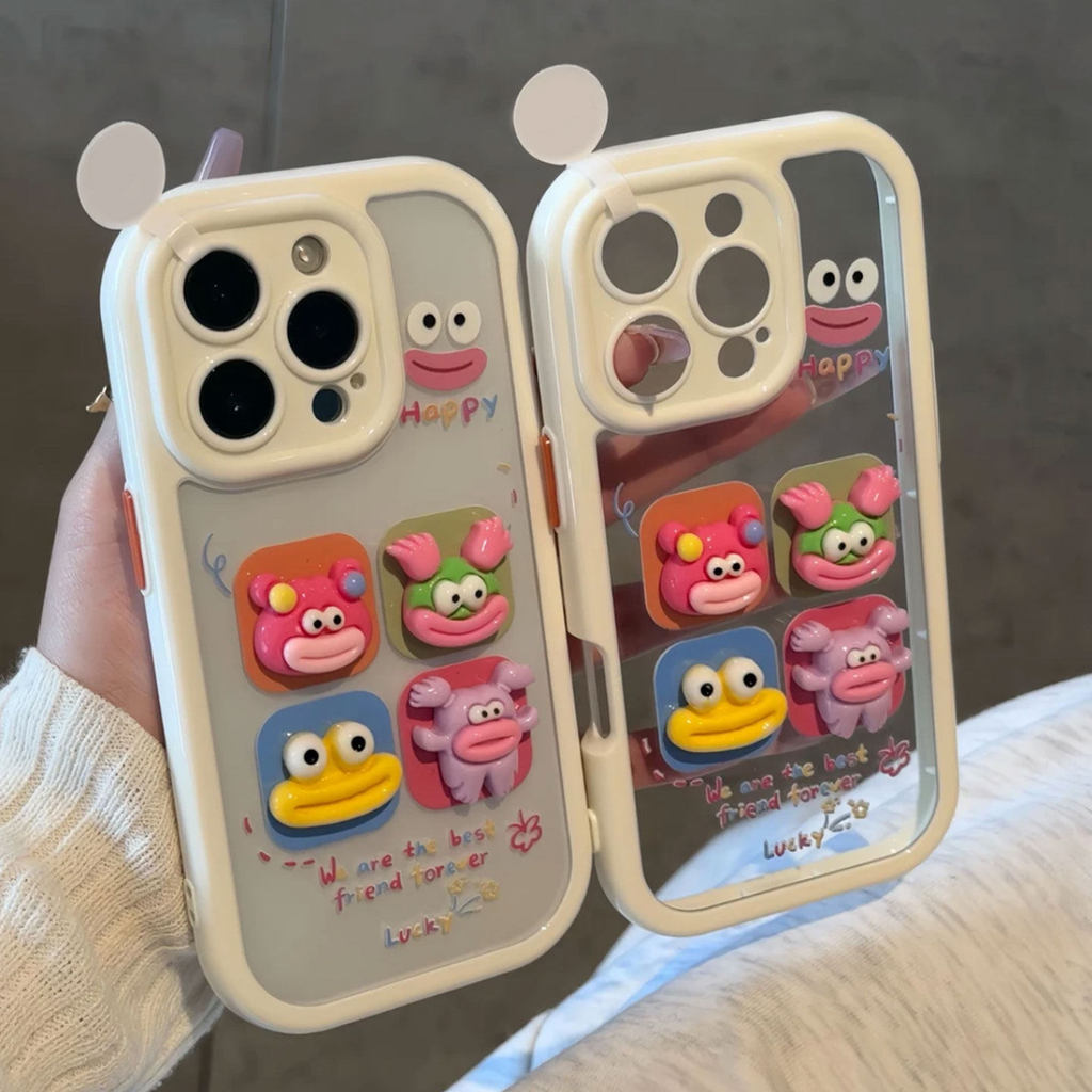 คู่ปากไส้กรอกสามมิติเหมาะสําหรับเคสโทรศัพท์ Apple 16pro iphone14max Xiaomi 15 Huawei mate70K80nova9R