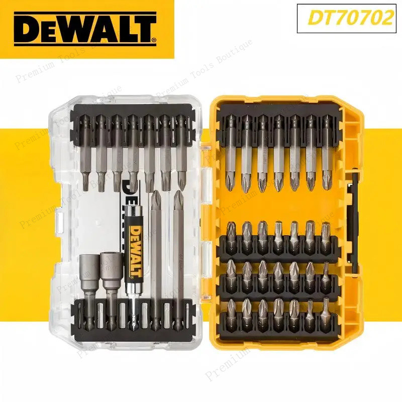 DEWALT DT70702  ชุดดอกไขควงกระแทก ชุดดอกไขควงไร้สาย 40 ชิ้น เข้ากันได้กับอุปกรณ์เสริมสว่านไฟฟ้า