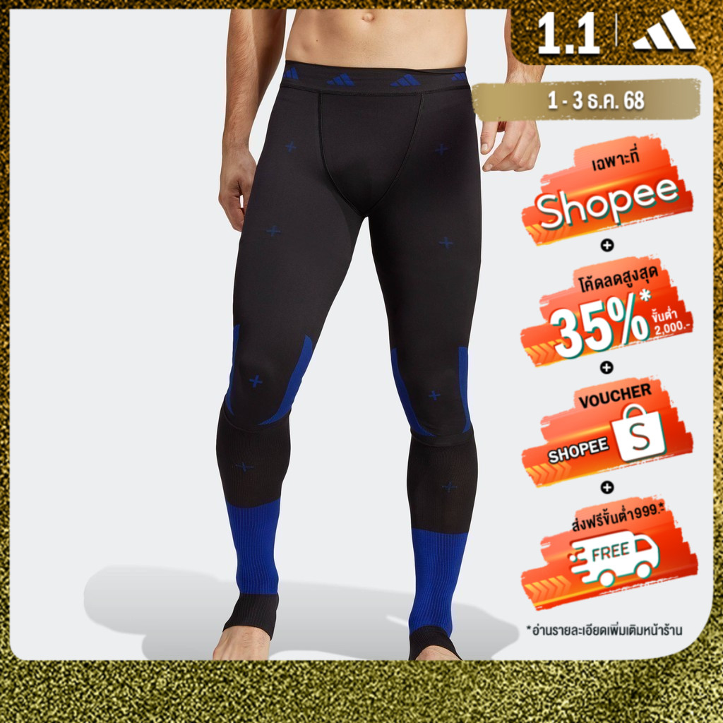 adidas Gym & Training กางเกงเทรนนิงรัดรูป Techfit Recharge ผู้ชาย สีดำ IB6075