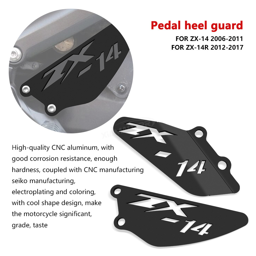 สําหรับ ZX-14 ZX14 2006-2011 Footrest Hanger Pedal Protector เท้าส้นแผ่น Guard Ninja ZX-14R ZX14R 20