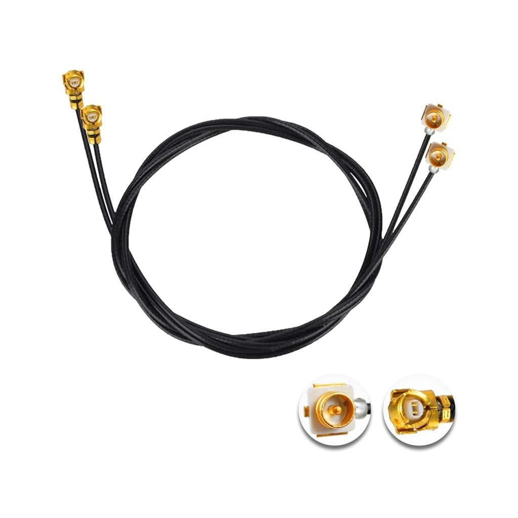 2PCS U.F.L1 Male to U.F.L1 Female Cable 20" /50CM 1.37mm Low-Loss Extension Cable