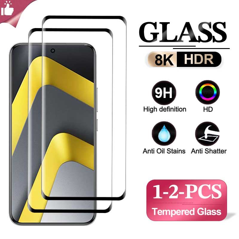 POCO M8 Pro 5G 1-2 PCS กระจกนิรภัยสําหรับ POCO F8 F7 Ultra M6 F6 X7 X6 M4 M3 C75 C71 C85 C65 C71 F3 