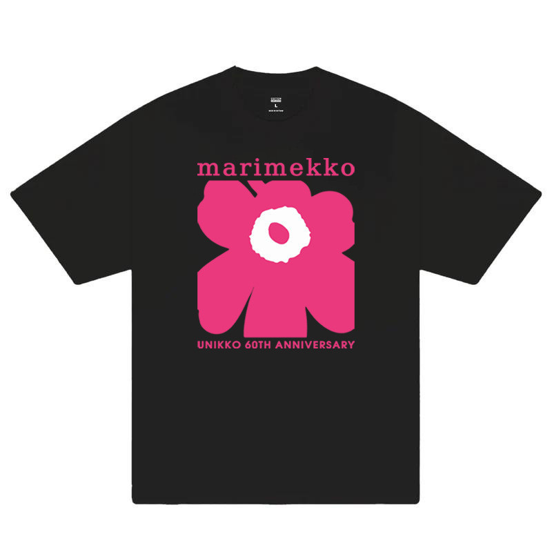 มาริเมโกะ ถนน เสื้อยืดผู้หญิงผ้าฝ้ายคลาสสิกพิมพ์ตัวอักษรใหญ่หลวมแฟชั่นแขนสั้น