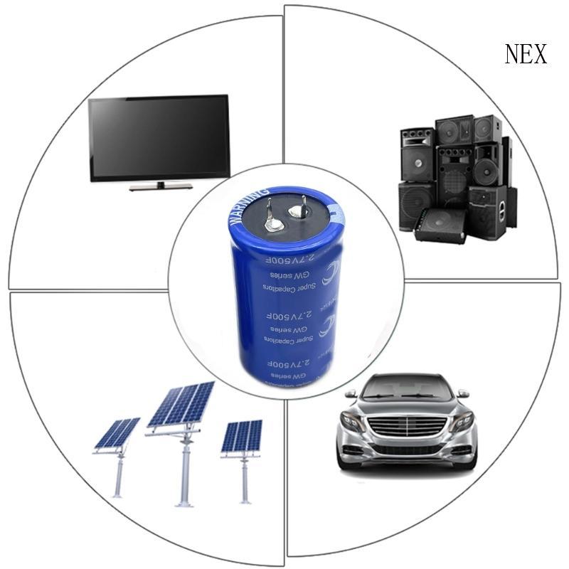 NEX ความจุ 2 7V 500F Supercapacitors สําหรับการจัดเก็บพลังงานและเร่งสี 35x60 มม.