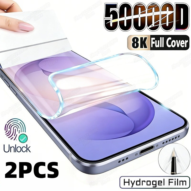 2 ชิ้น Anti Blue Light Soft Hydrogel ฟิล์มสําหรับ Oppo K15 K14x K14 Pro + Turbo Pro Anti Spy ความเป็