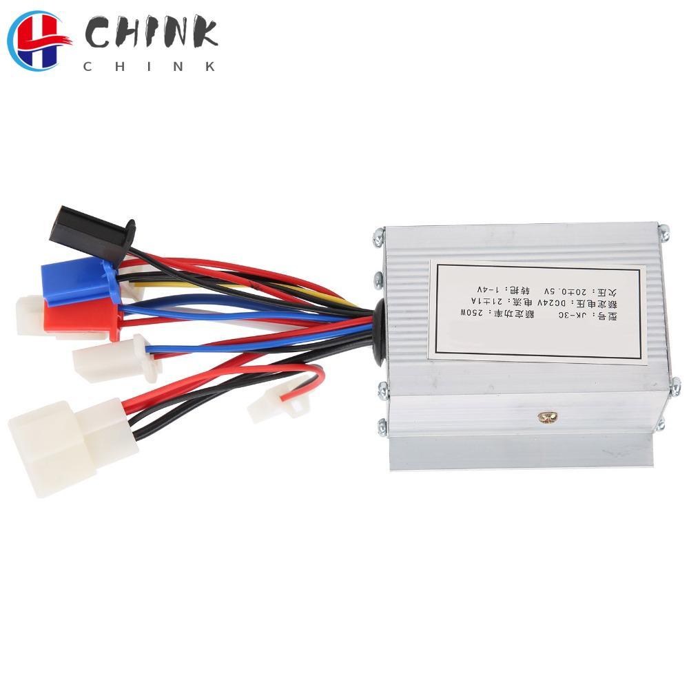 CHINK มอเตอร์แปรง Controller, 24V 250W อลูมิเนียมอัลลอยด์ E-scooter Brushed Controller, ทนทาน 8.2x6.