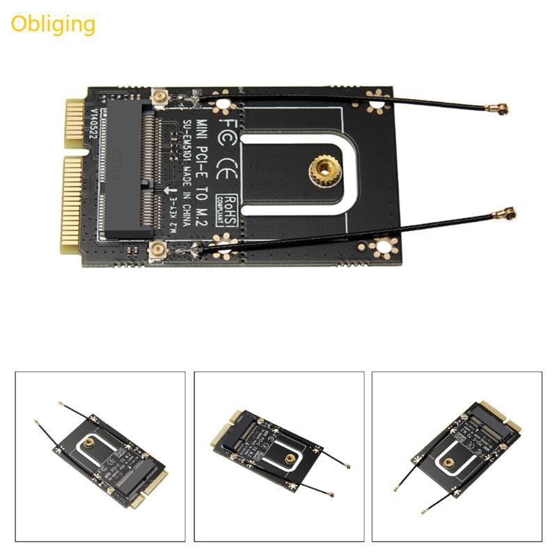 Obliging M 2 NGFF อะแดปเตอร์ Wifi M2 Ngff Key E ถึง Mini Pcie Pci Express Wifi การ์ด