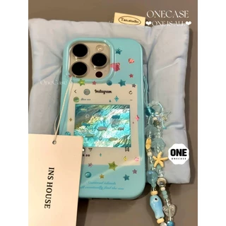 เคสโทรศัพท์วันสงกรานต์ น้ำอัดลมสีฟ้า ชายหาดฤดูร้อน ปลาคาร์ปการ์ตูน เหมาะกับ iPhone 16 14 15 Pro Max 13 11 12 Pro 7 Plus