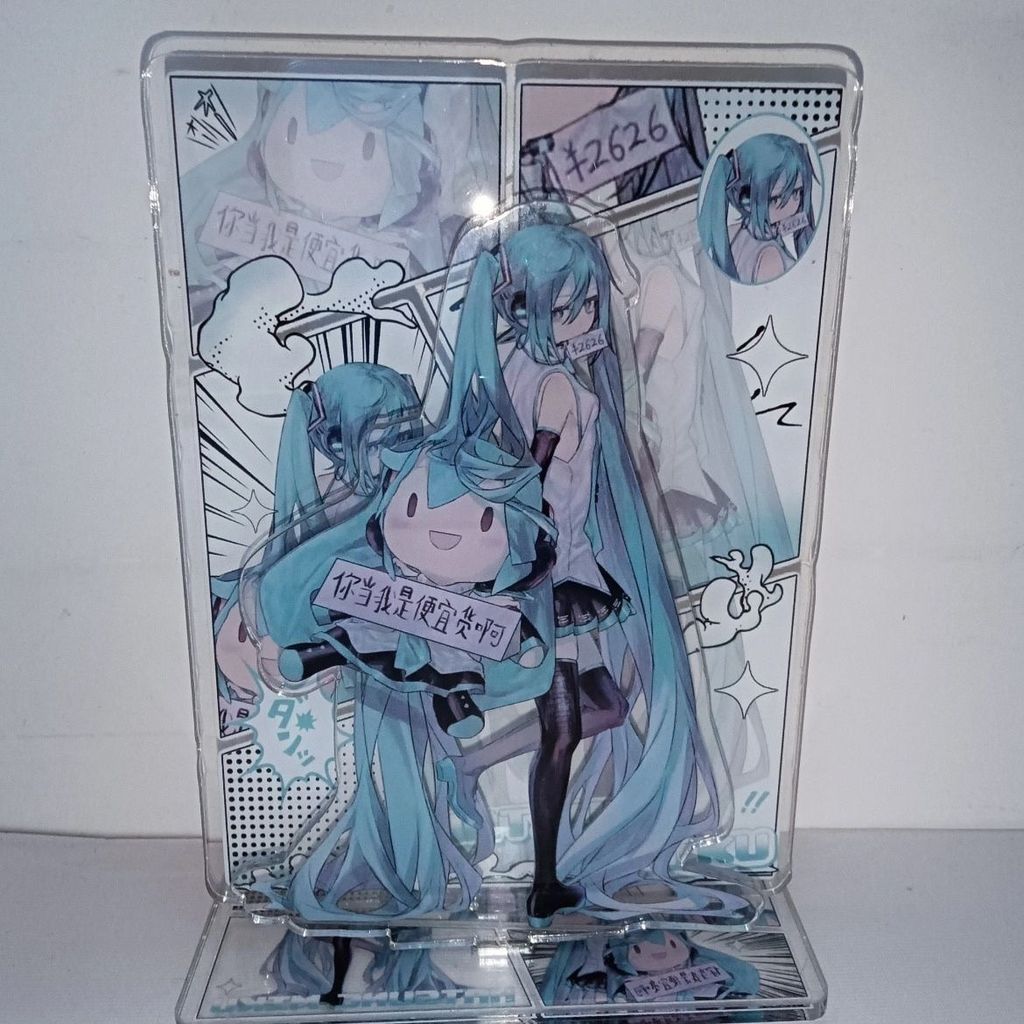 Hatsune Miku อะคริลิคขาตั้ง Fufu Standee จอแสดงผลอะนิเมะสินค้าคอลเลกชันตกแต่งโต๊ะเครื่องประดับของขวัญเพื่อน