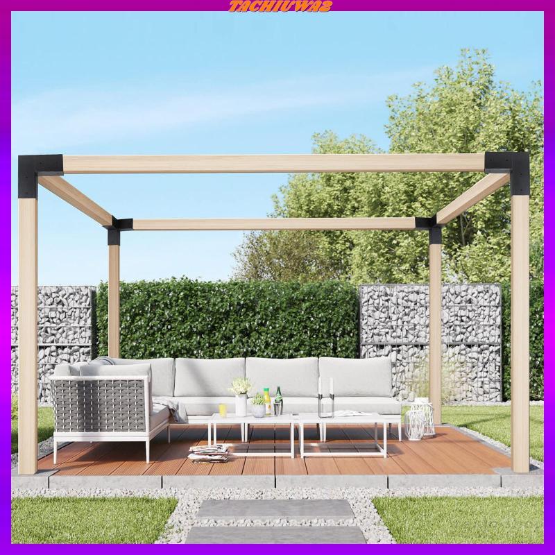 [Tachiuwa2] 4 ชิ้นวงเล็บ Pergola 4x4 Pergola Kit กลางแจ้ง Pergola ฮาร์ดแวร์ Beams ยกระดับสําหรับ Lim