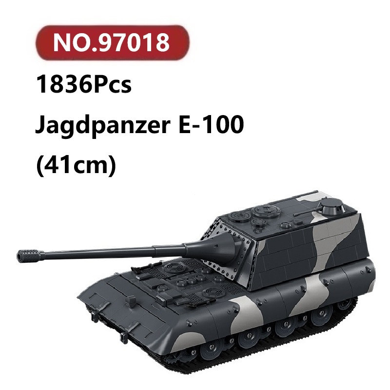 12GOMilitary Series E-100 Jagdpanzer Tank Assembly Model 1836 ชิ้น