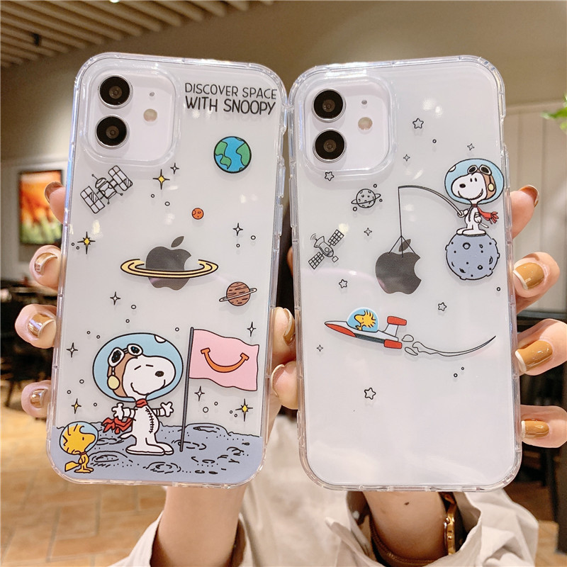 เคสไอโฟน 16 case iphone 16 pro max Creative Astronaut 15 Snoopy เหมาะสําหรับเคสโทรศัพท์ Apple 12/13P