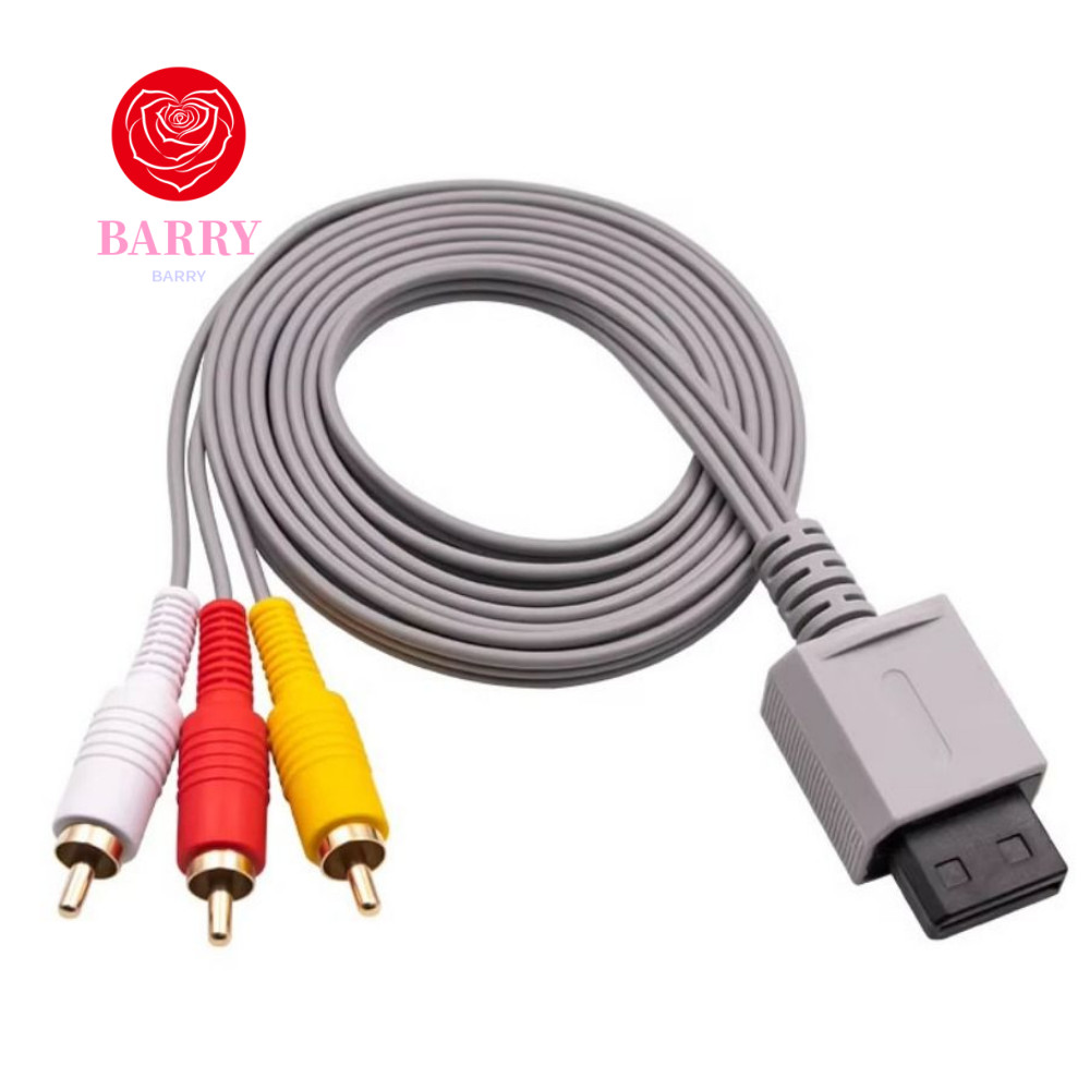 BARRY Audio Video AV Adapter, 3 in 1 Fast Charging สาย AV สําหรับ Wii U, 3 สาย RCA มัลติฟังก์ชั่น 1.