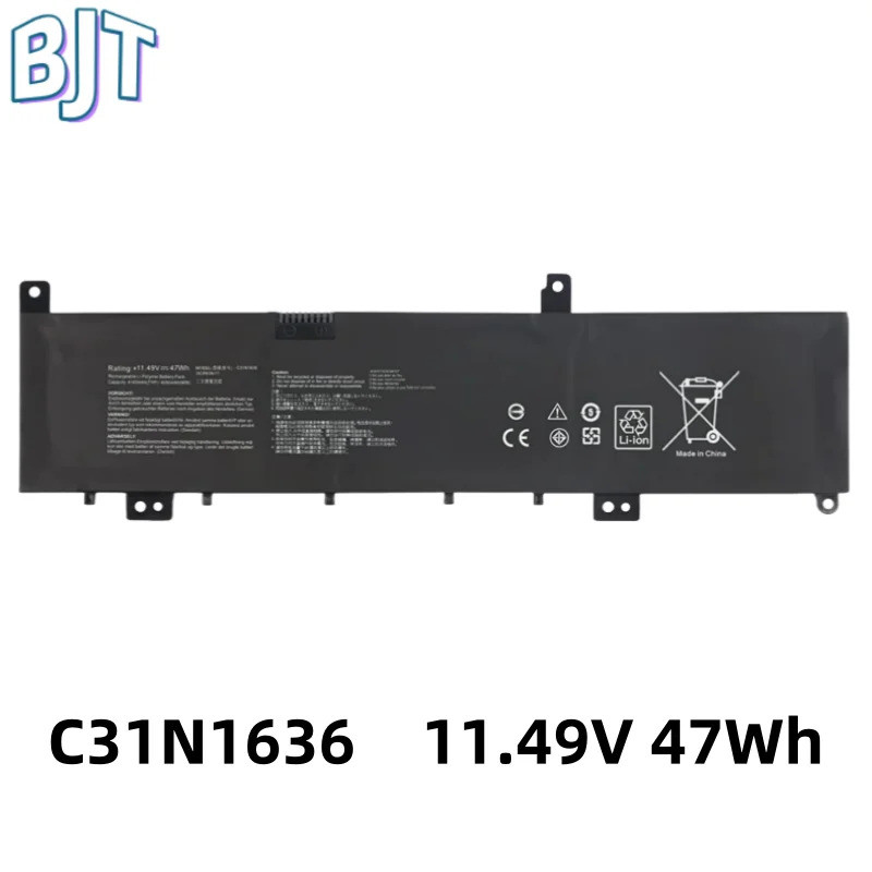 New 11.49V 47Wh Laptop Battery C31N1636 For ASUS VivoBook Pro 15 N580V N580VD N580GD NX580V NX580VD 