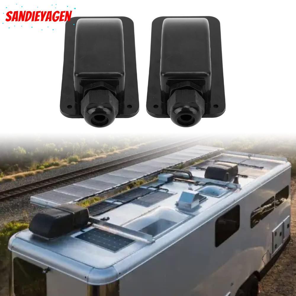 SANDIEYEAN 2PCS สายเคเบิลเดี่ยว Entry Gland, สีดํา 6mm2 ถึง 11mm2 สายเคเบิล Gland, M20x1.5 Connector